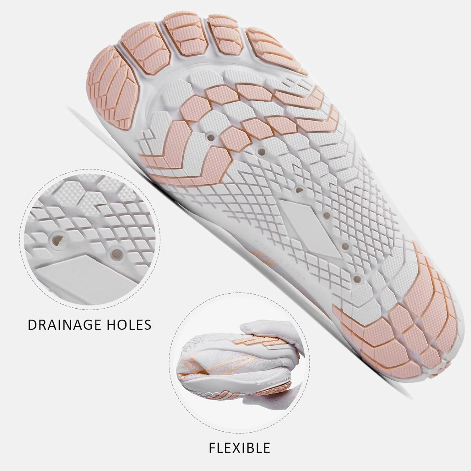 hiitave Womens Water Shoes Quick Dry Barefoot for Swim Diving Surf Aqua Sports Pool Beach Walking Yoga