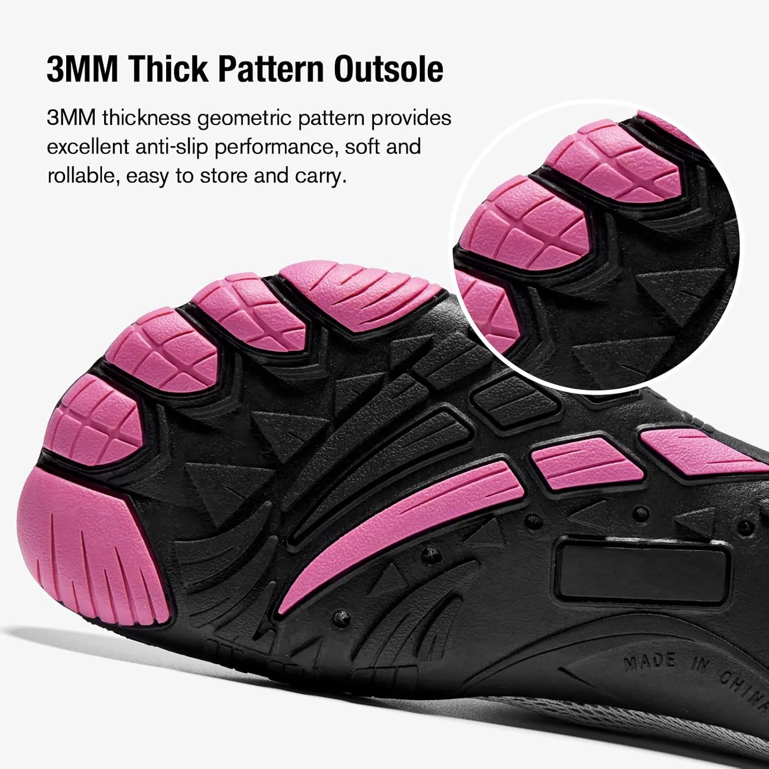 hiitave Womens Water Shoes Quick Dry Barefoot for Swim Diving Surf Aqua Sports Pool Beach Walking Yoga