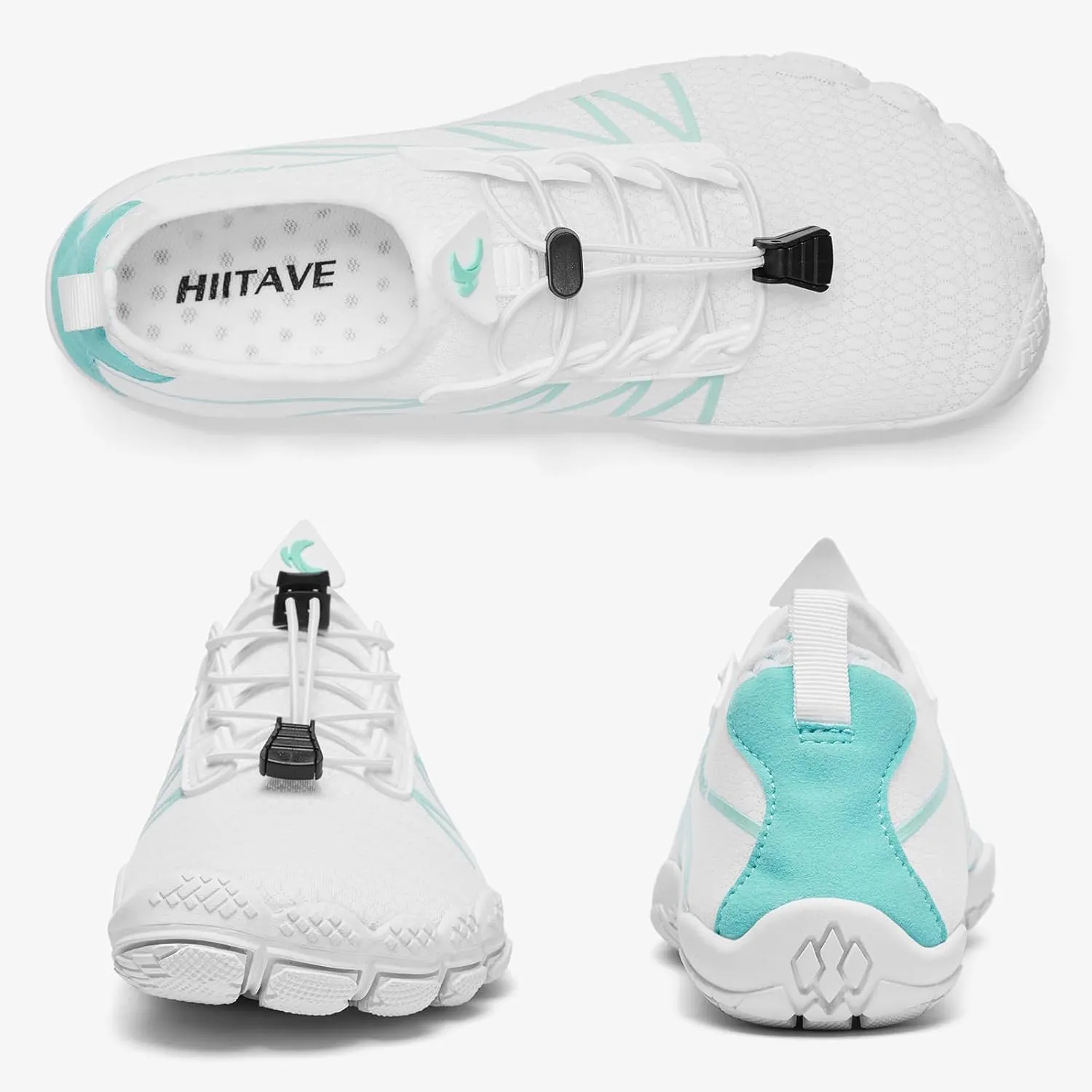 hiitave Womens Water Shoes Quick Dry Barefoot for Swim Diving Surf Aqua Sports Pool Beach Walking Yoga
