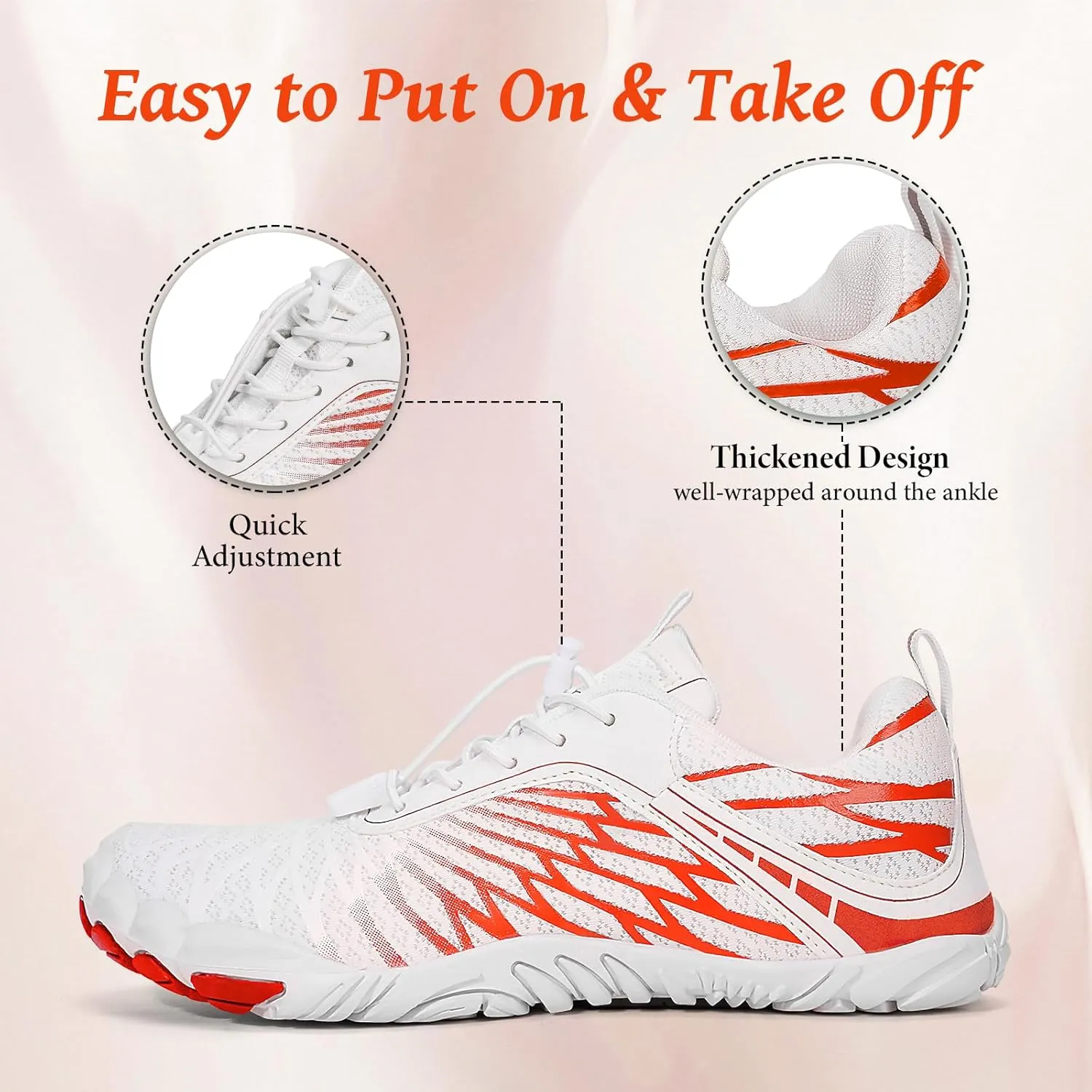 Hike Barefoot Shoes, Pro Barefoot Shoes Women Men Footwear, Athletic Hiking Minimalist Water Shoe Breathable Quick Dry Zero Drop Trail Running Shoe with Non-Slip Sole & Wide Toe Box