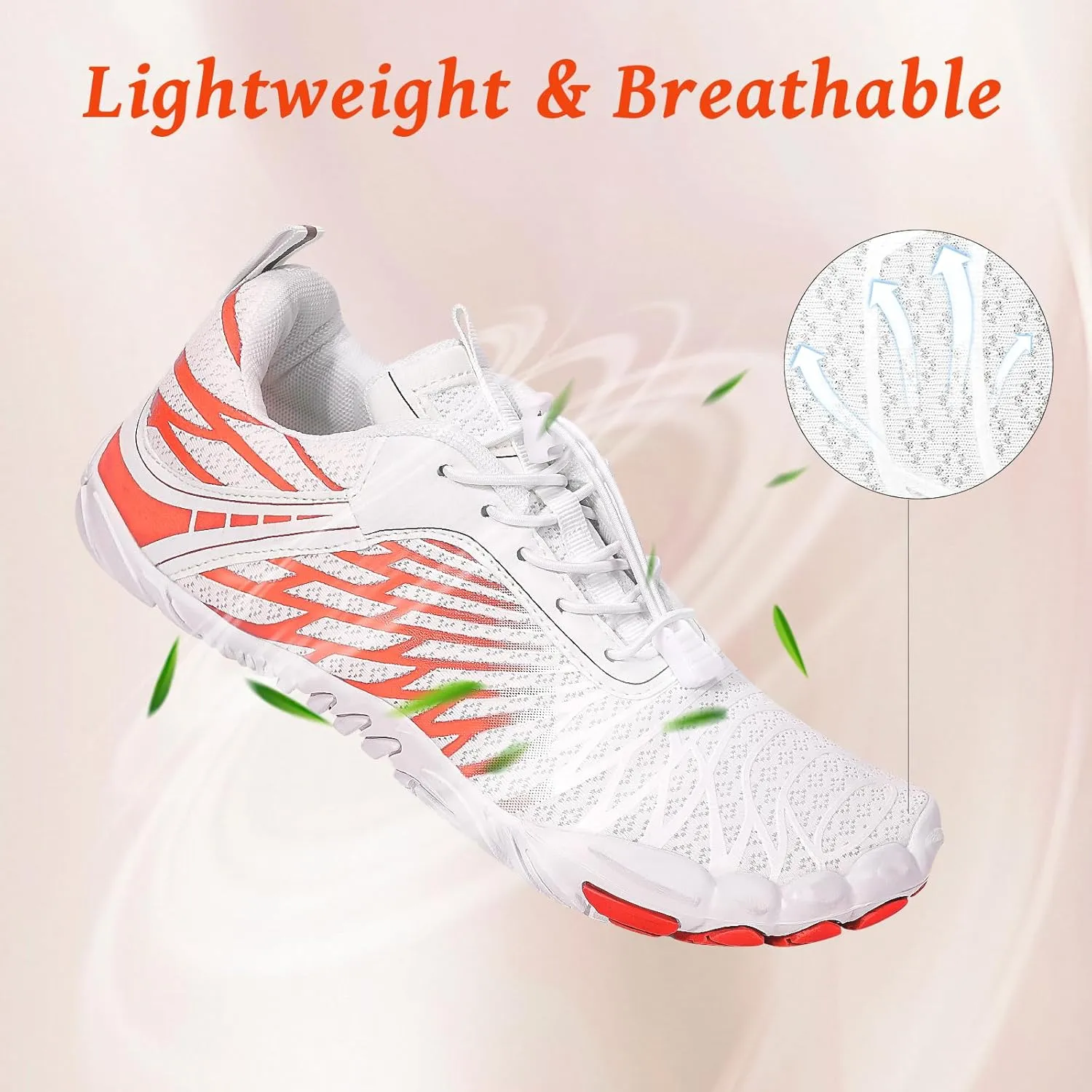 Hike Barefoot Shoes, Pro Barefoot Shoes Women Men Footwear, Athletic Hiking Minimalist Water Shoe Breathable Quick Dry Zero Drop Trail Running Shoe with Non-Slip Sole & Wide Toe Box