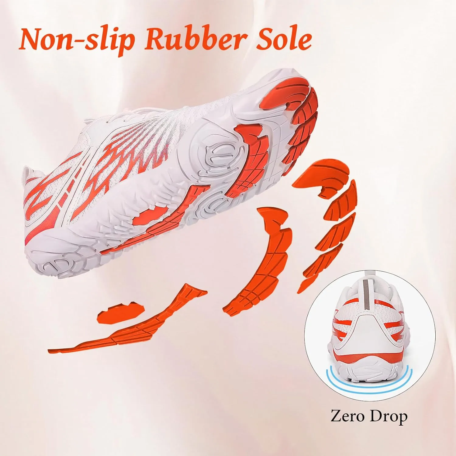 Hike Barefoot Shoes, Pro Barefoot Shoes Women Men Footwear, Athletic Hiking Minimalist Water Shoe Breathable Quick Dry Zero Drop Trail Running Shoe with Non-Slip Sole & Wide Toe Box