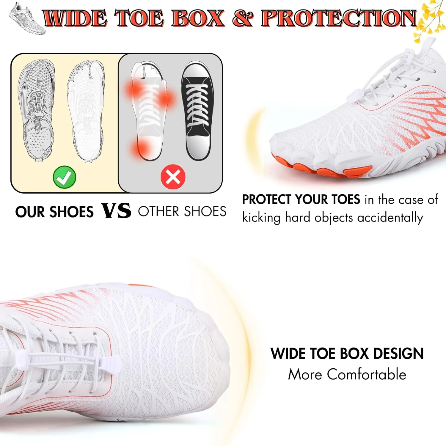 Hike Barefoot Shoes Women Men Minimalist Wide Toe Box Footwear Zero Drop Athletic Cross-Trainer Fashion Sneakers