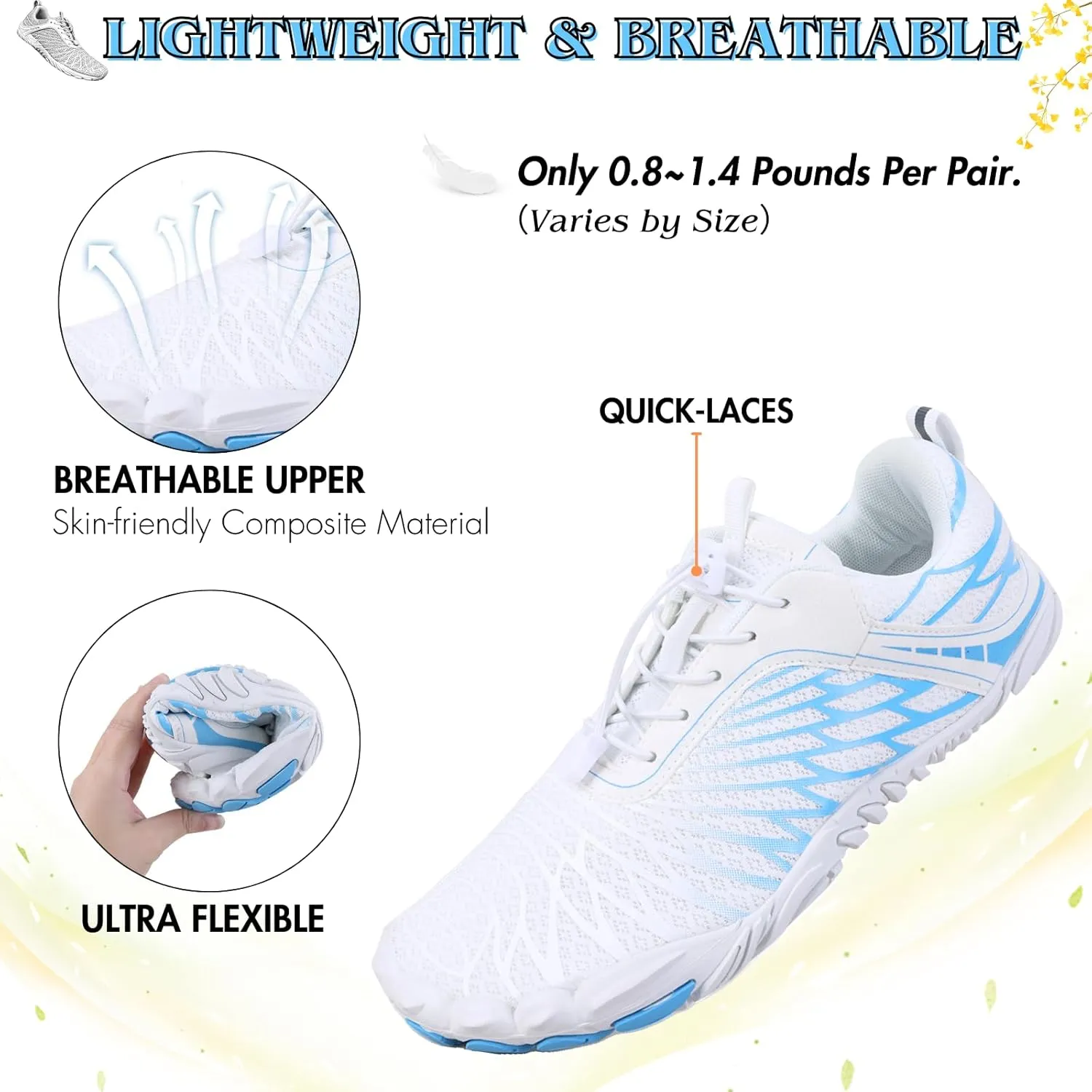 Hike Barefoot Shoes Women Men Minimalist Wide Toe Box Footwear Zero Drop Athletic Cross-Trainer Fashion Sneakers
