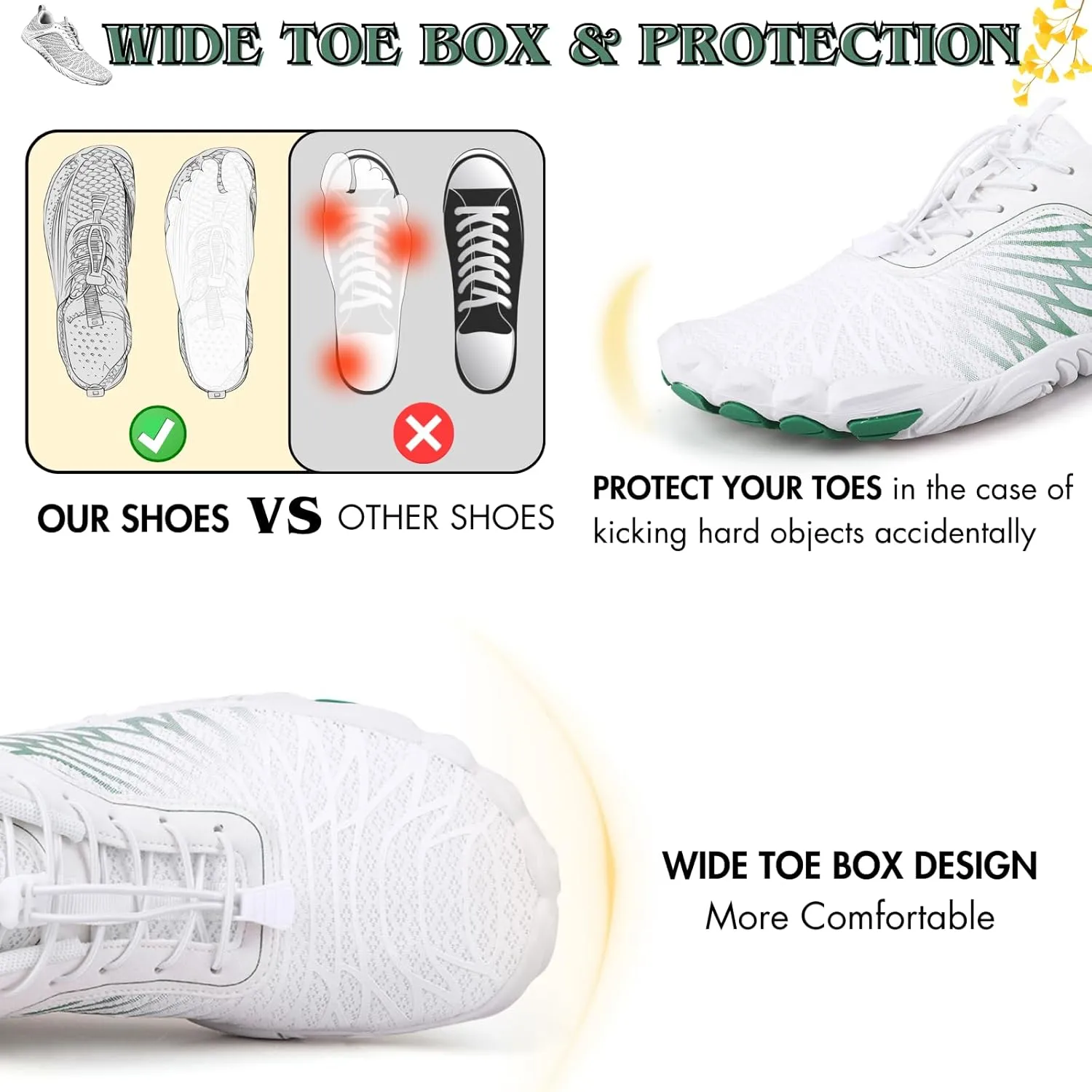 Hike Barefoot Shoes Women Men Minimalist Wide Toe Box Footwear Zero Drop Athletic Cross-Trainer Fashion Sneakers
