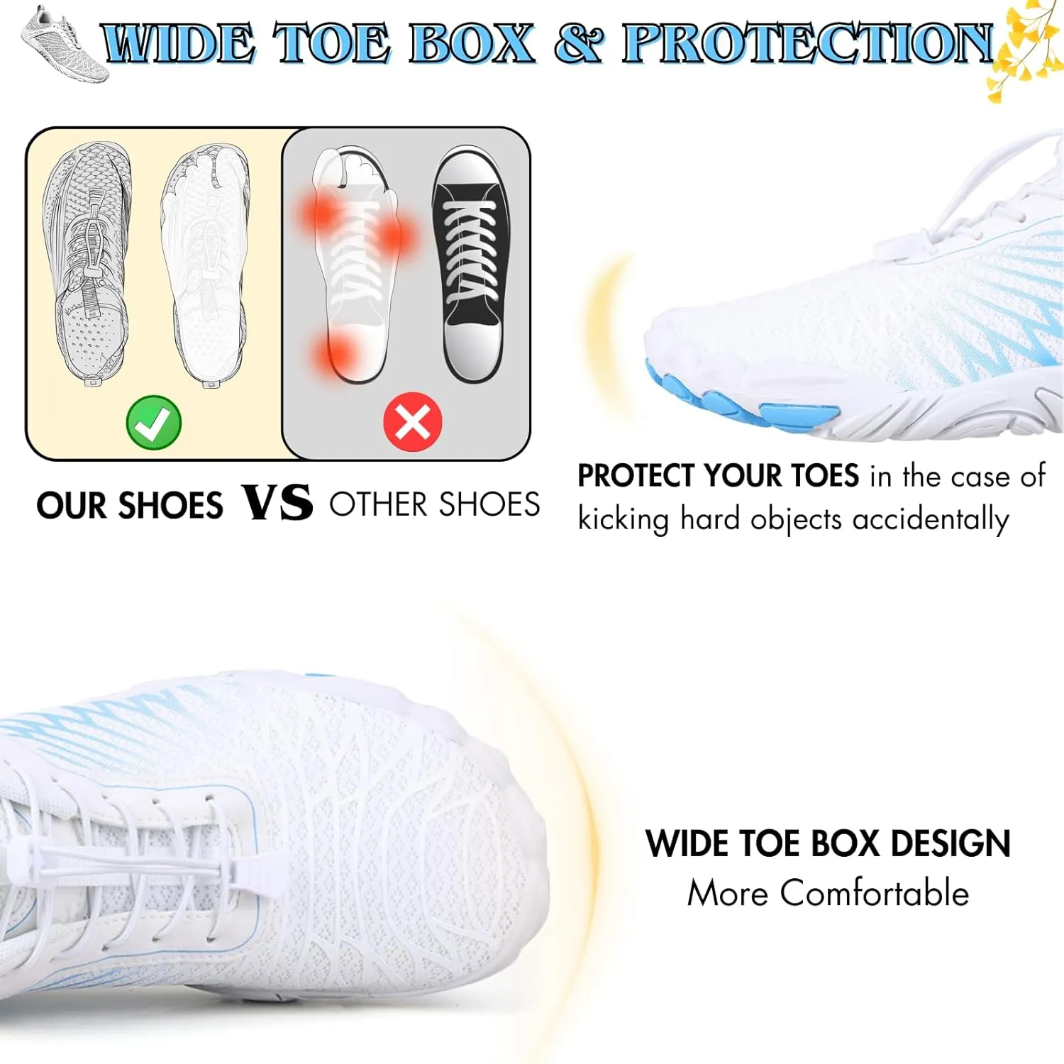 Hike Barefoot Shoes Women Men Minimalist Wide Toe Box Footwear Zero Drop Athletic Cross-Trainer Fashion Sneakers