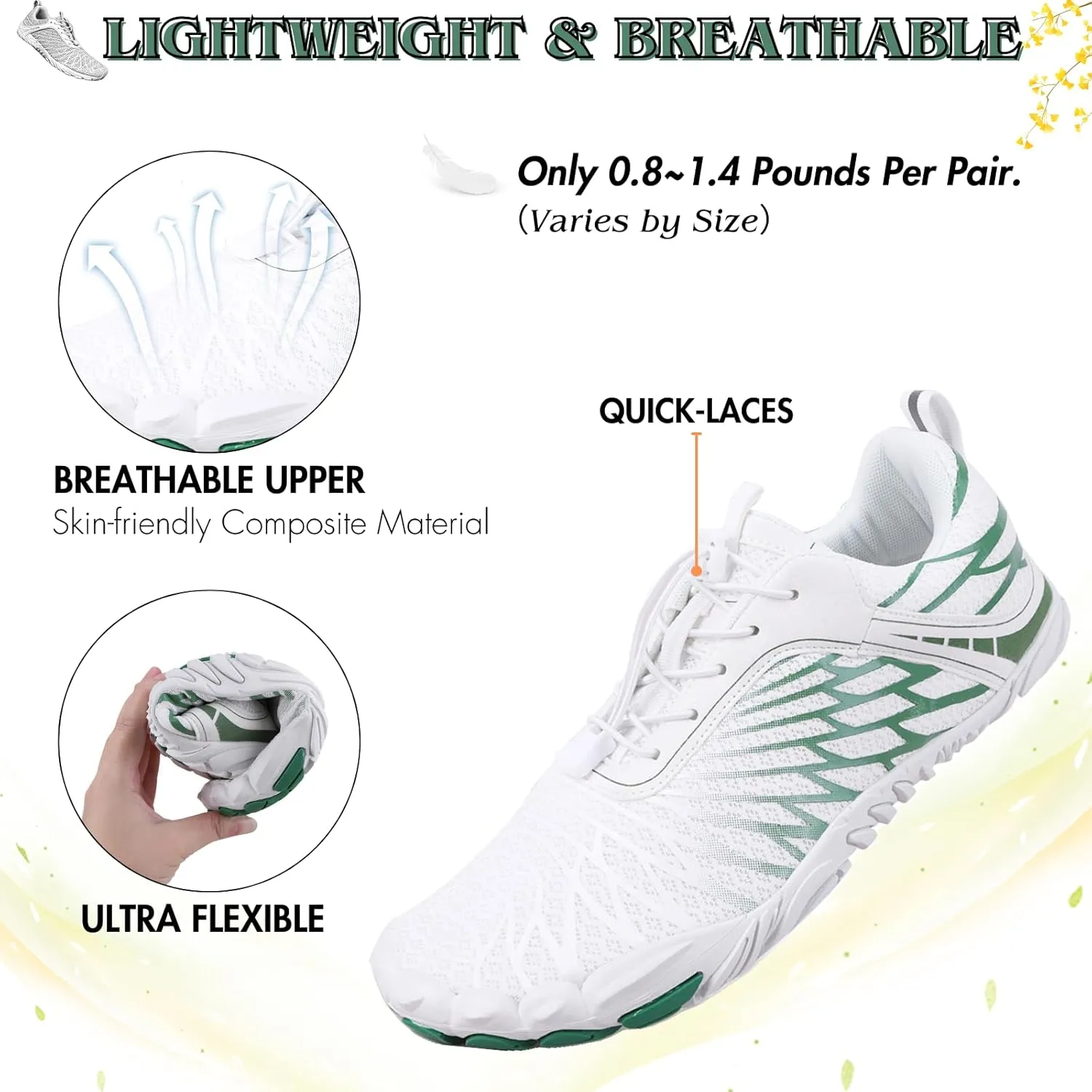 Hike Barefoot Shoes Women Men Minimalist Wide Toe Box Footwear Zero Drop Athletic Cross-Trainer Fashion Sneakers