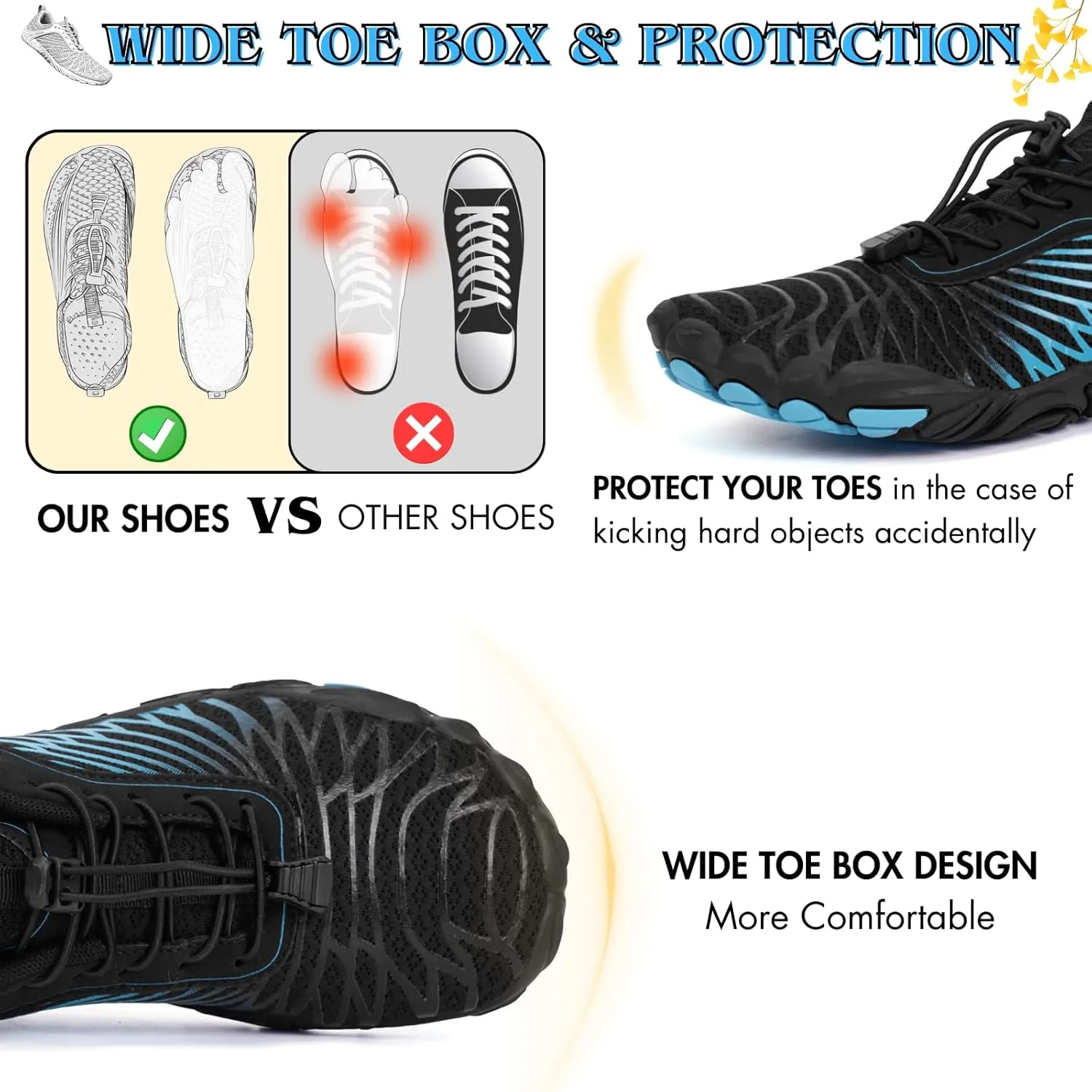 Hike Barefoot Shoes Women Men Minimalist Wide Toe Box Footwear Zero Drop Athletic Cross-Trainer Fashion Sneakers