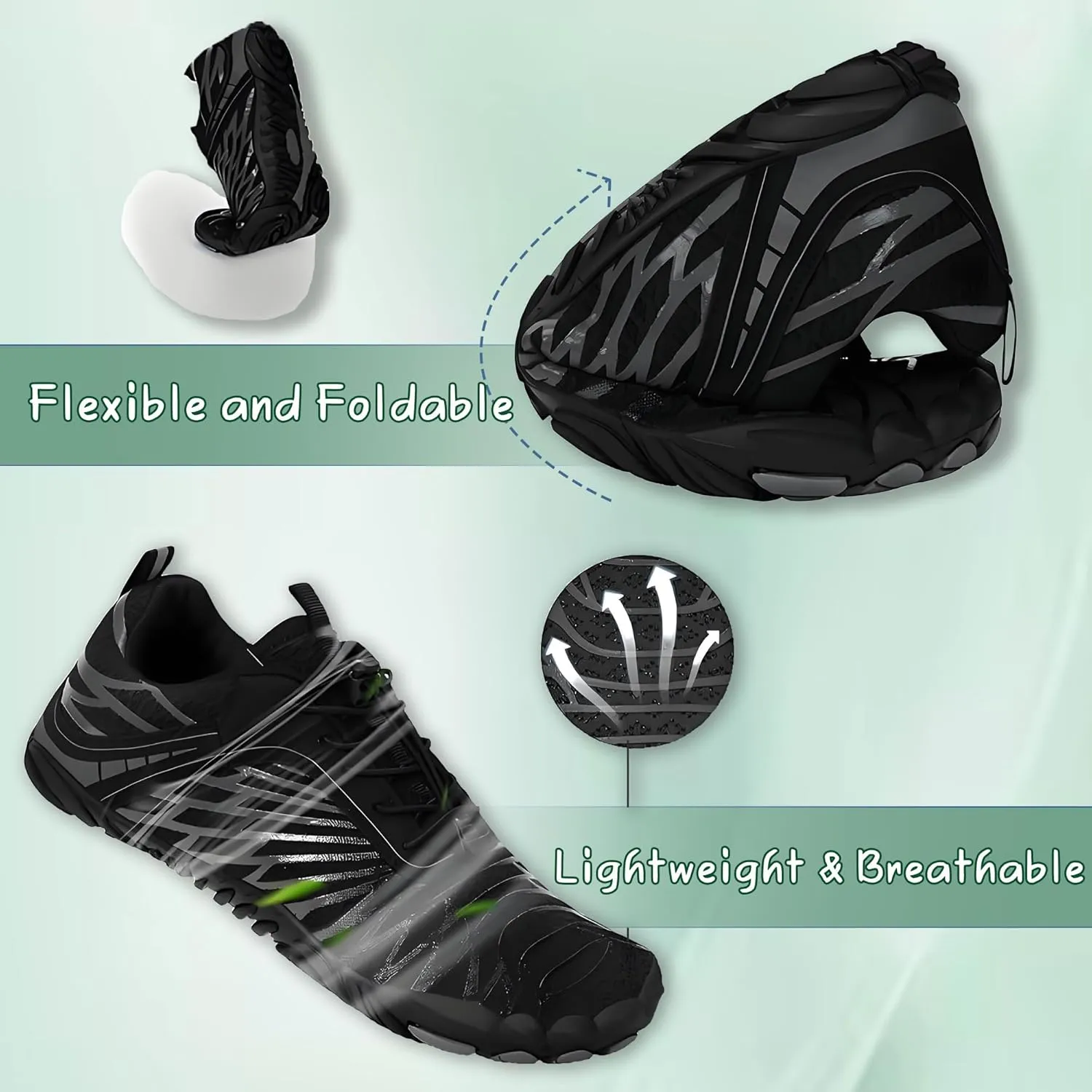 Hiking Barefoot Shoes,Wide Toe Water Shoes,Running Boots Sneakers,Athletic Footwear Trainer for Men/Women Unisex