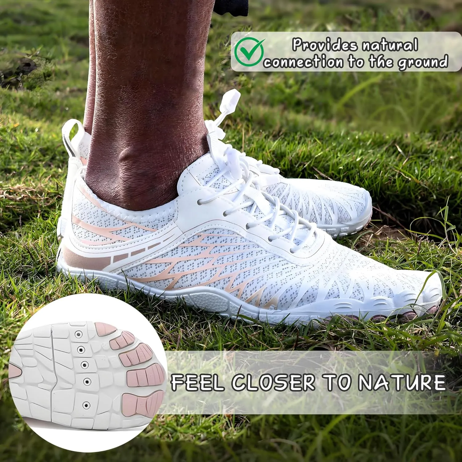 Hiking Barefoot Shoes,Wide Toe Water Shoes,Running Boots Sneakers,Athletic Footwear Trainer for Men/Women Unisex