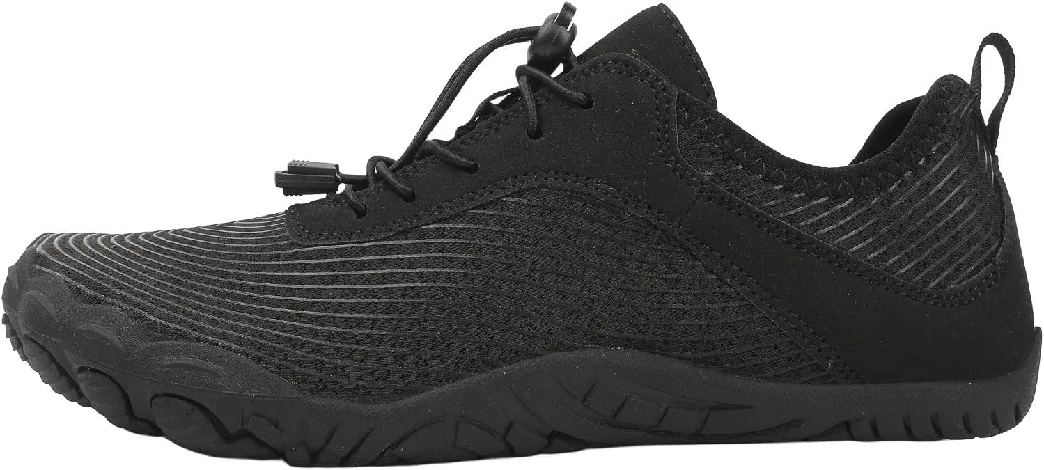 Hiking Shoes Womens Comfortable Quick-Dry Water Sports Barefoot Shoes Healthy & Non-Slip Barefoot Footwear Wide Toe Box Sneakers Sport Riding Gym Workout Running Shoe Black
