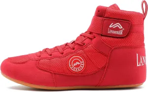 HIKLDK Wrestling Shoes Men Black Boxing Shoe for Men