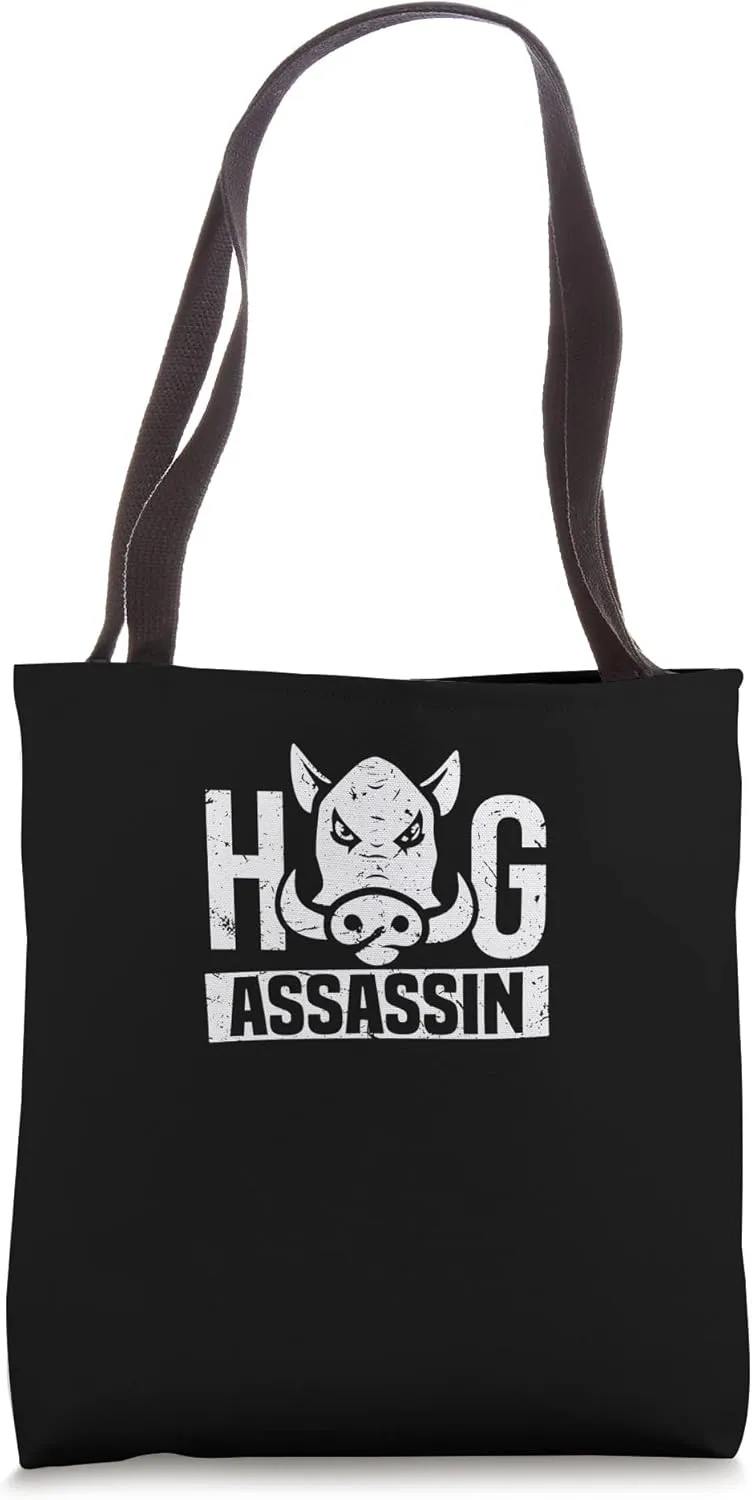 Hog Assassin | Funny Wild Hog Hunting Season Gift Tote Bag