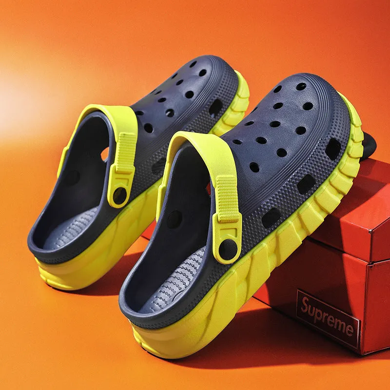 Hole Shoes Men's Outerwear Non-slip Wear-resistant Slippers