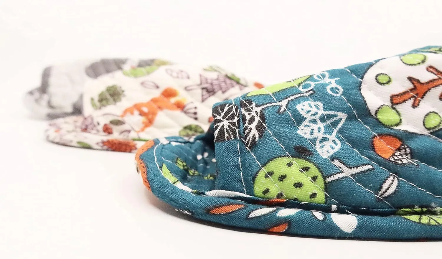 House Slippers for Women - Lightweight Cotton Quilted Home Slippers, Easy Machine Washable Like Socks, Foldable and Portable, Indoor Breathable Shoes for Your Feet Relaxing, Set of 3 Pairs (Medium