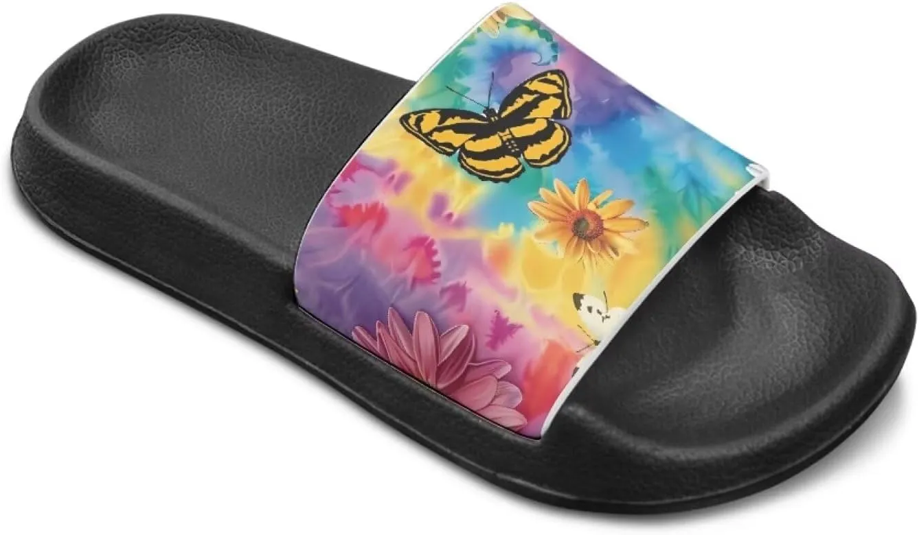 Howilath Chicken & Butterfly Slide Sandal for Kids Anti-Skid Beach Slippers Open Toe Quick Drying Sandal for Girls and Boys