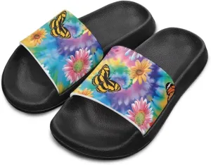 Howilath Chicken & Butterfly Slide Sandal for Kids Anti-Skid Beach Slippers Open Toe Quick Drying Sandal for Girls and Boys