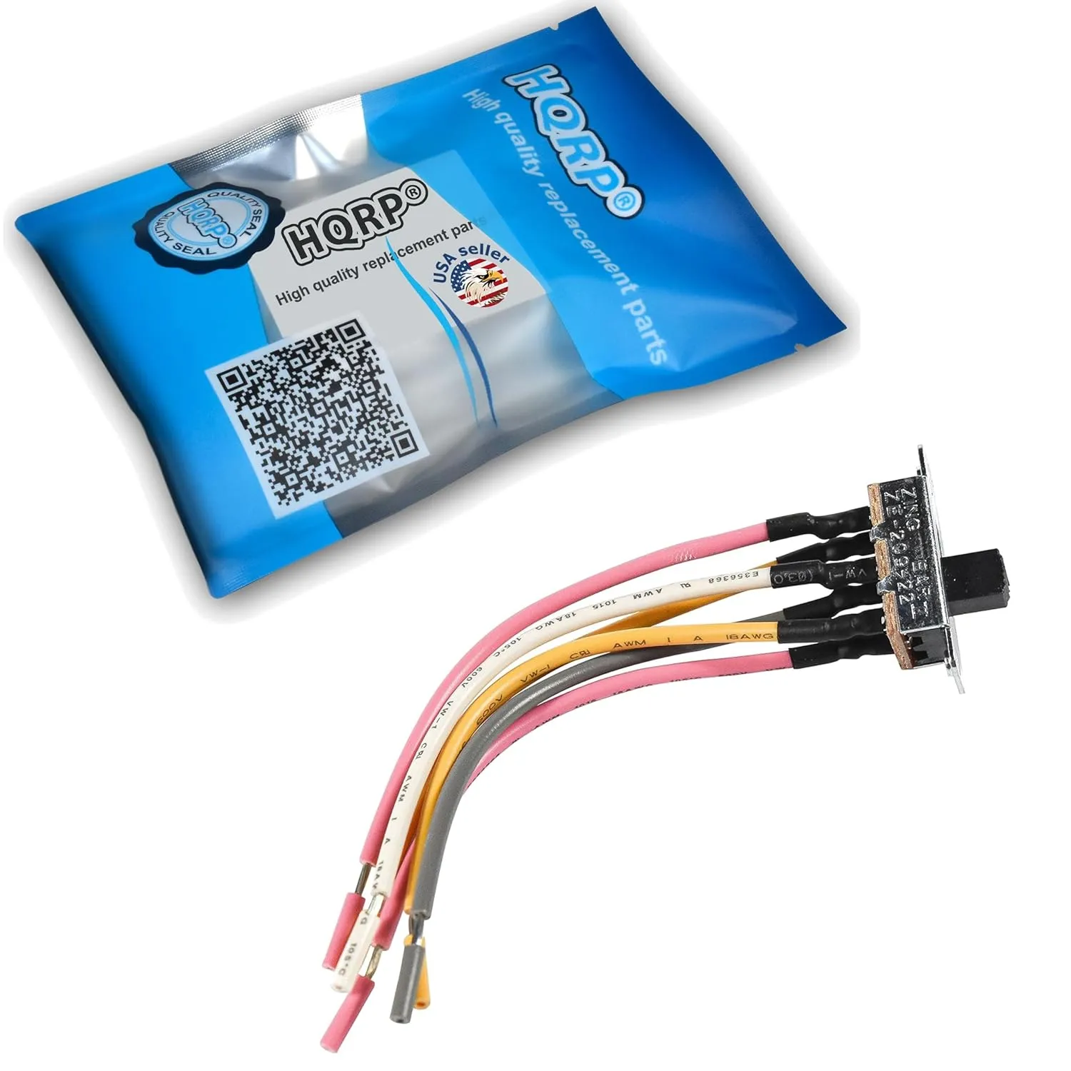 HQRP 2-Pack 6-Pin Ceiling Fan Slide Reverse Switch Compatible with Zing Ear ZE-209-22, SL13B, Canal SL13B-022, Well Tec DR74, Sun-Lite J-301, Shine Top LS-101H, UL Listed