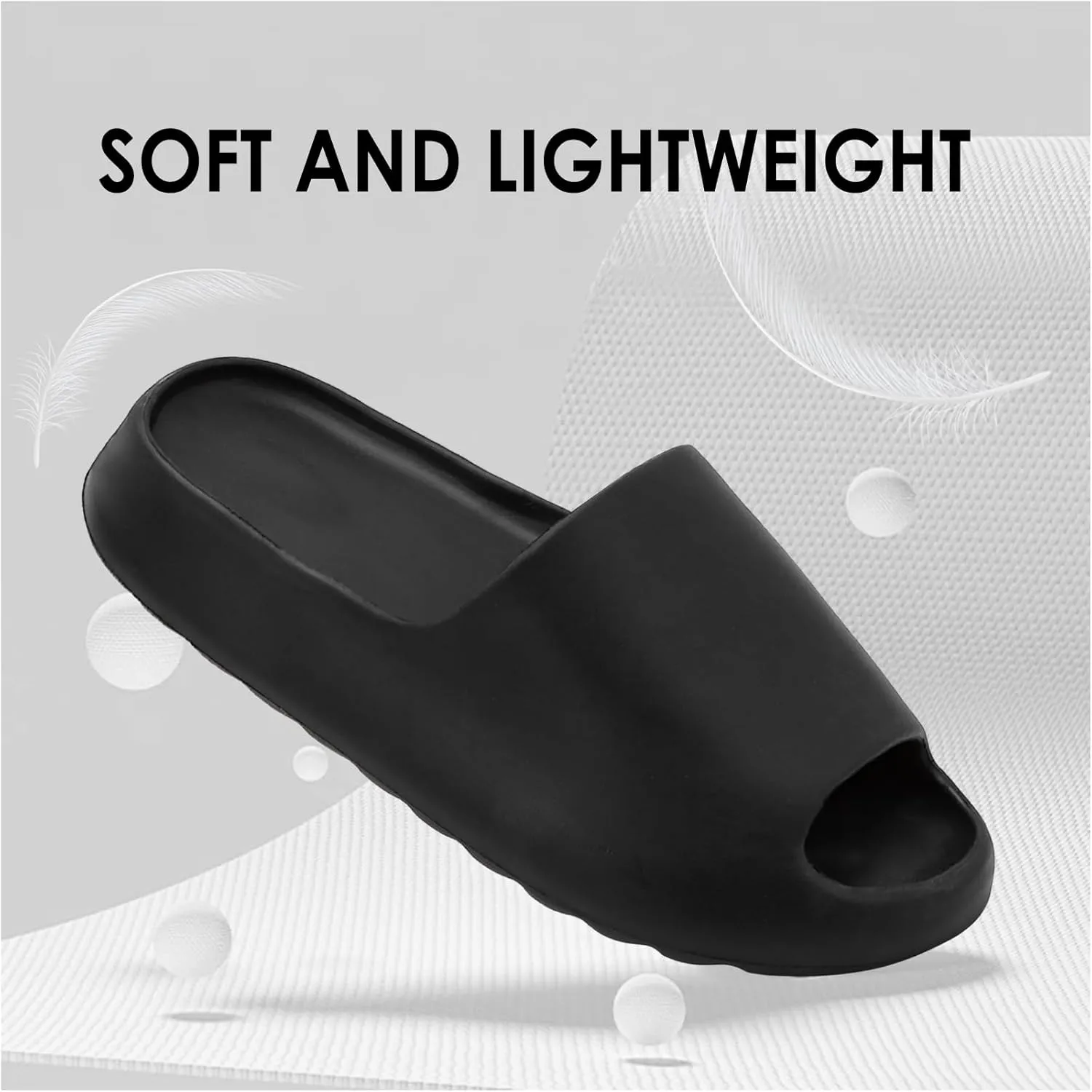Hsttgsr Pillow Slippers for Women and Men, EVA Anti-Slip, Super Soft, Quick-Drying Comfort Cloud Slides for Showers, Lightweight Spa Massage Summer Sandals for Adults, Indoor and Outdoor
