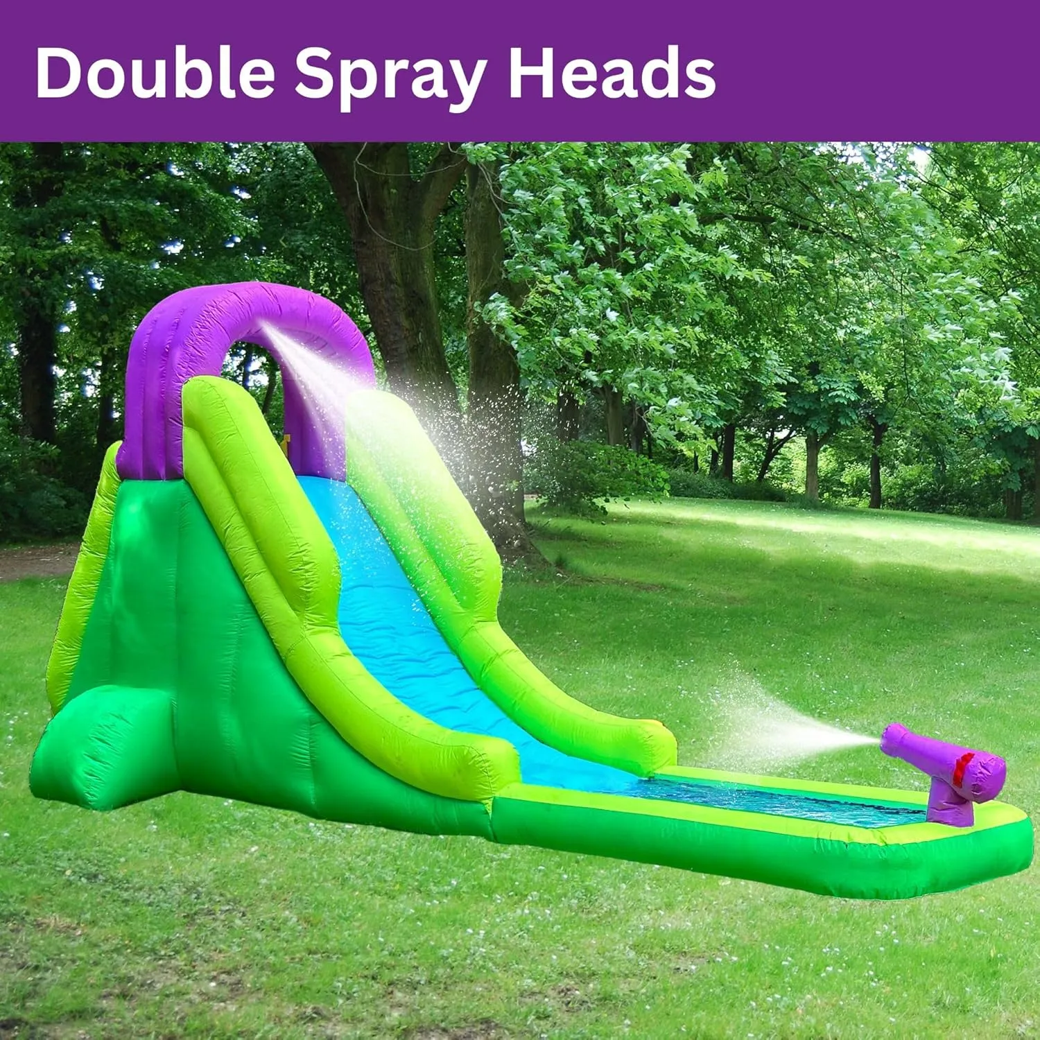 Hurricane River Inflatable Water Slide for Kids - Water Park with Slides, Climbing Wall, Water Cannon and Splash Pool - Ages 5 and Up - with Blower