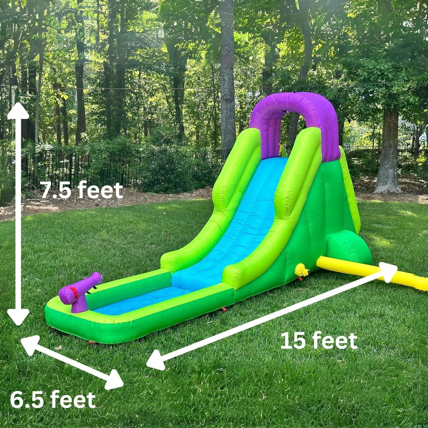 Hurricane River Inflatable Water Slide for Kids - Water Park with Slides, Climbing Wall, Water Cannon and Splash Pool - Ages 5 and Up - with Blower