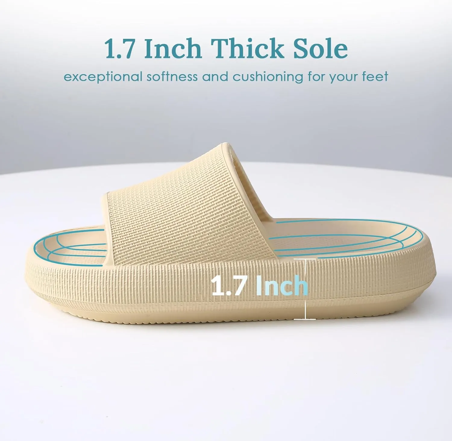 HUXMEYSON Cloud Slippers for Women and Men, Pillow Slippers Super Soft, Thick Sole Slides for Women with Anti-Skid Sole