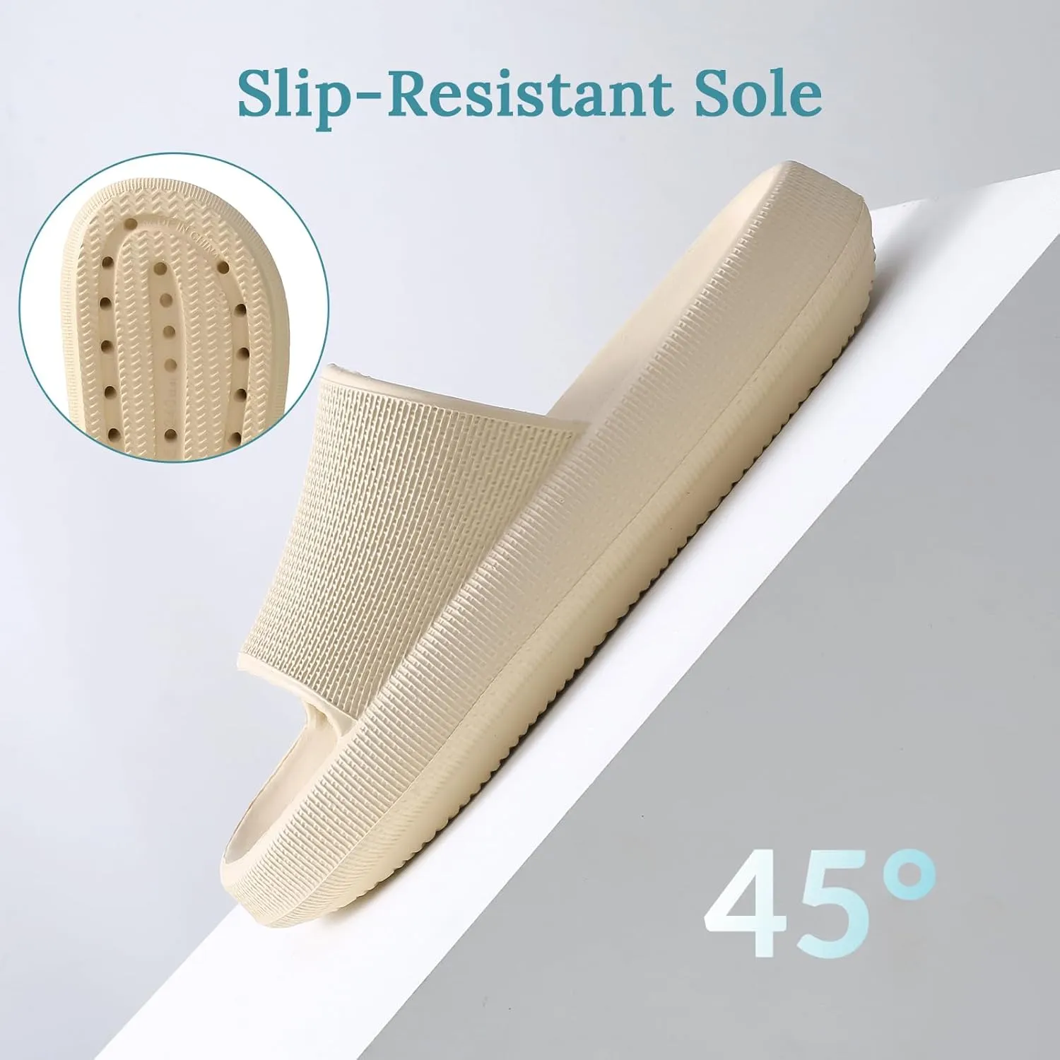 HUXMEYSON Cloud Slippers for Women and Men, Pillow Slippers Super Soft, Thick Sole Slides for Women with Anti-Skid Sole