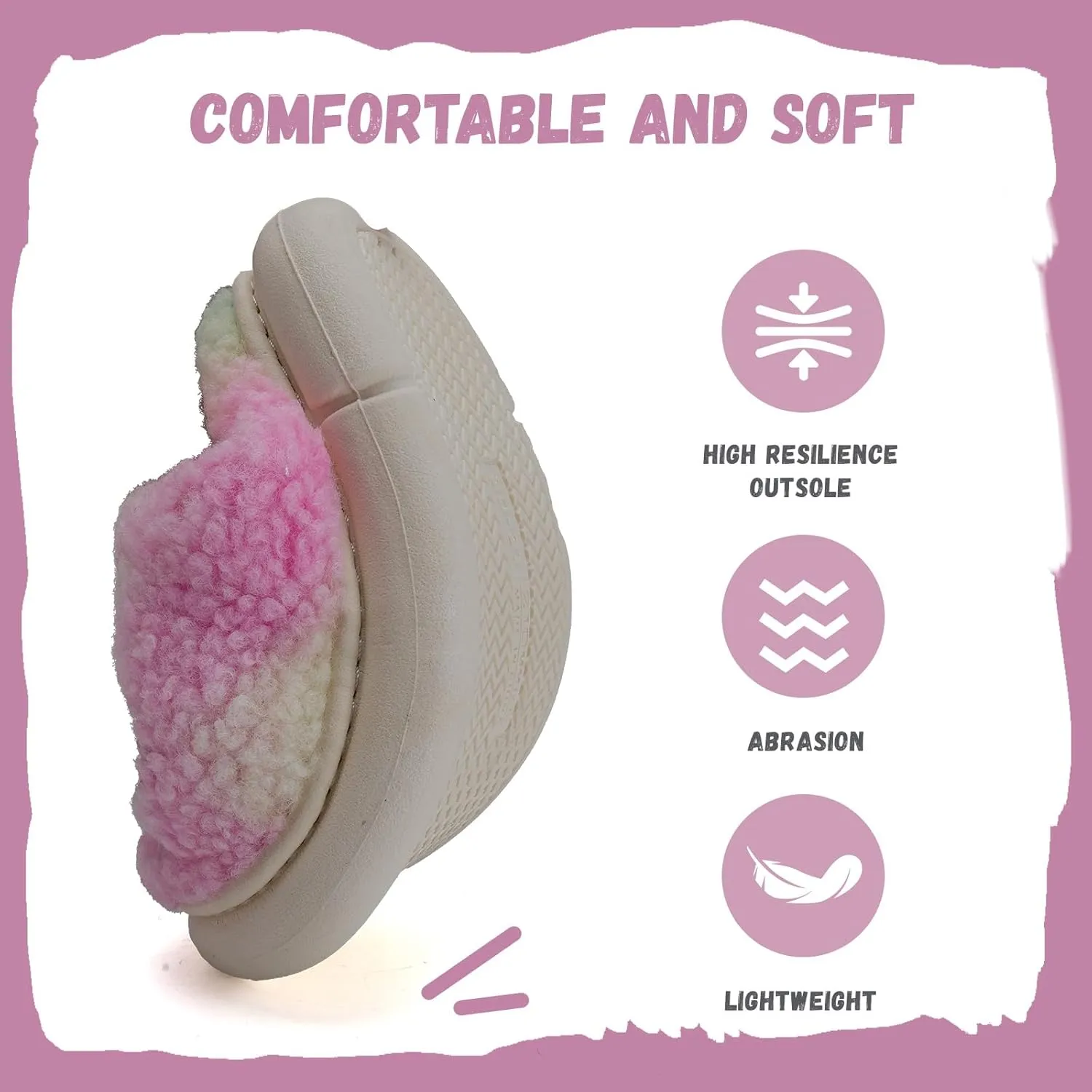 IceUnicorn Kids Slippers Boys Girls Warm Soft Plush Memory Foam House Slippers Big Little Kids Non-Slip Winter Home Shoes for Indoor Outdoor