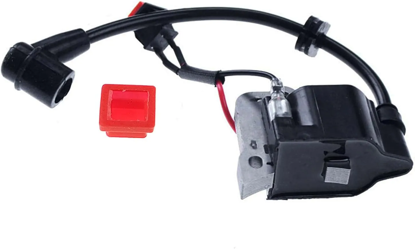 Ignition Coil with Stop Switch Cap for Zenoah CY 23CC-71CC Engine for 1/5 HPI ROFUN ROVAN KM BAJA LT FG GoPed RedCat Rc Car Parts (Black)