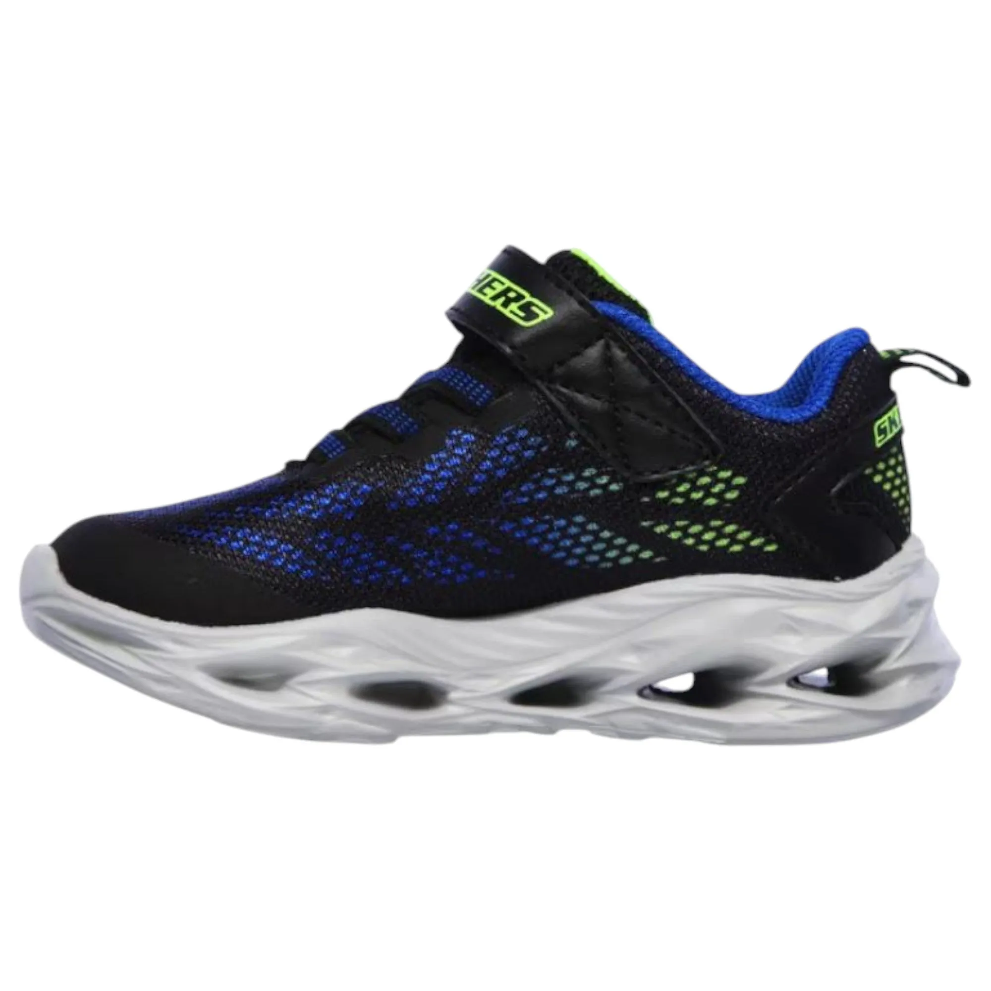 Infant Boys Skechers Vortex - Flash Shoes Black/Blue/Lime