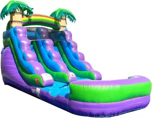 Inflatable Water Slide for Kids & Toddlers with Inflatable Pool, Backyard, Park or Commercial Use, Outdoor Water Play, Includes Blower Stakes, Splash Pool & Storage Bag, Large 21' x 9' x 12'