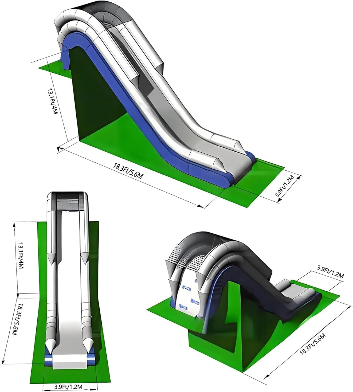 Inflatable Yacht Floating Water Slide Use Water Park Slide Float with Reinforced Inflatable Base Sports Lake Amusement Park Equipment
