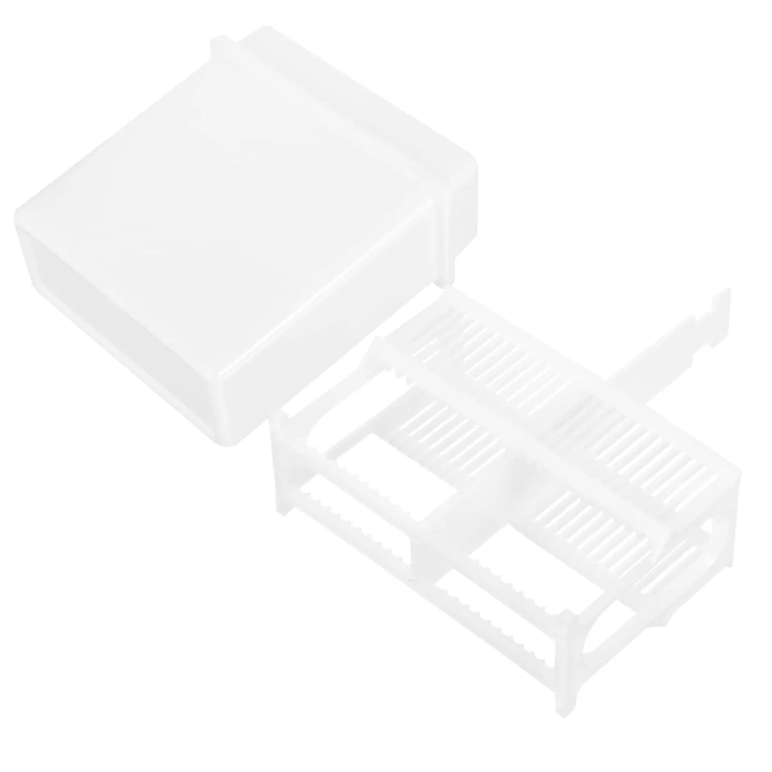 iplusmile 5 Sets Slide Rack Plastic Slides Staining Jars 24 Slots Slides Staining Rack Microscope Slides Storage Rack Plastic Slides Storage Rack Glass Staining Jar The Slide Specimen White