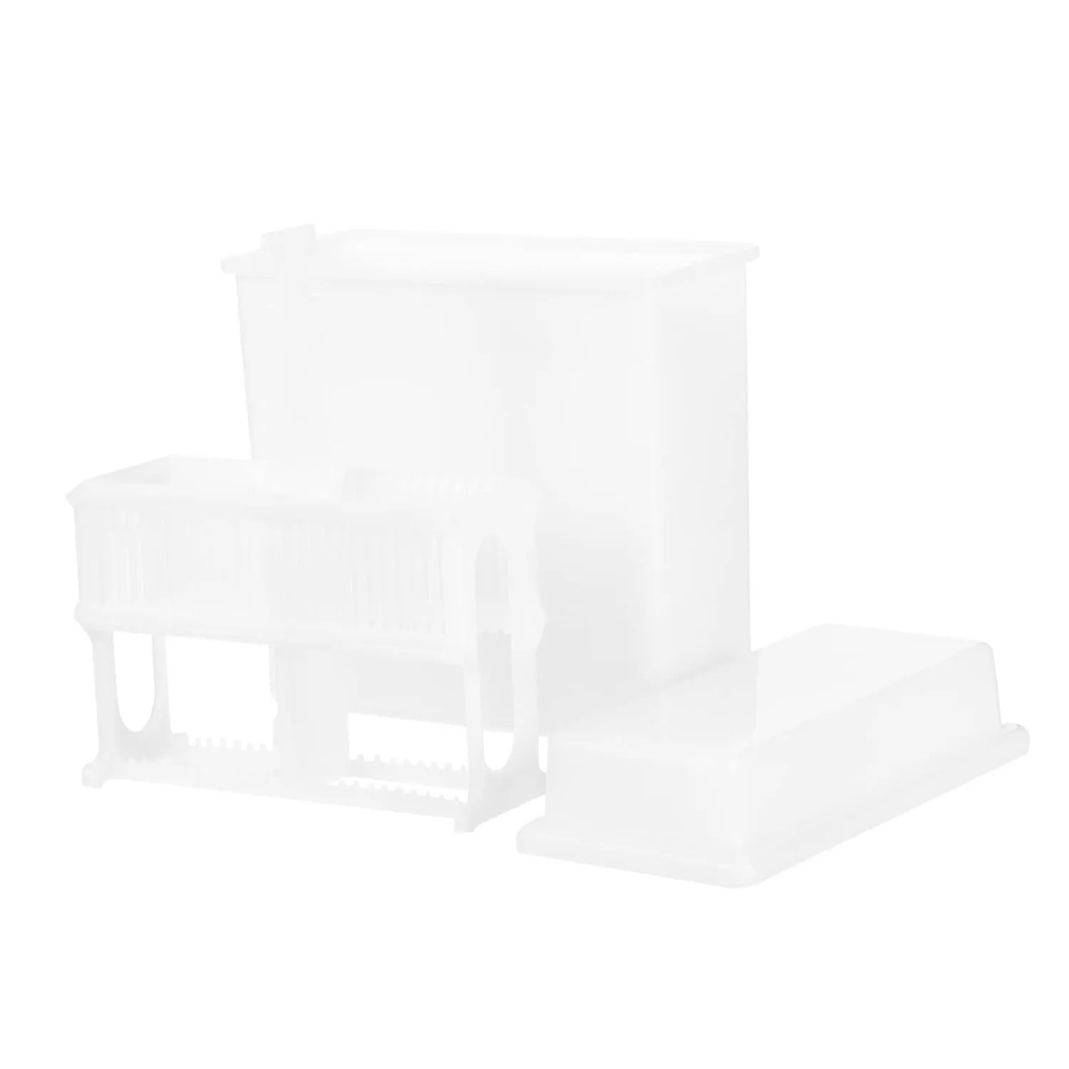 iplusmile 5 Sets Slide Rack Plastic Slides Staining Jars 24 Slots Slides Staining Rack Microscope Slides Storage Rack Plastic Slides Storage Rack Glass Staining Jar The Slide Specimen White