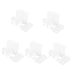 iplusmile 5 Sets Slide Rack Plastic Slides Staining Jars 24 Slots Slides Staining Rack Microscope Slides Storage Rack Plastic Slides Storage Rack Glass Staining Jar The Slide Specimen White