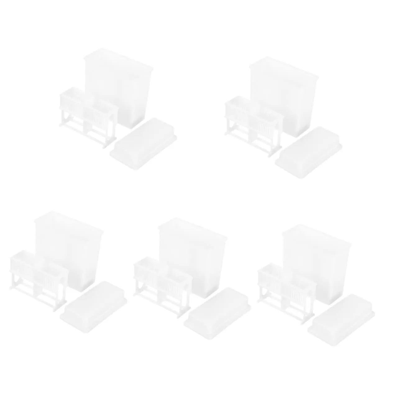 iplusmile 5 Sets Slide Rack Plastic Slides Staining Jars 24 Slots Slides Staining Rack Microscope Slides Storage Rack Plastic Slides Storage Rack Glass Staining Jar The Slide Specimen White