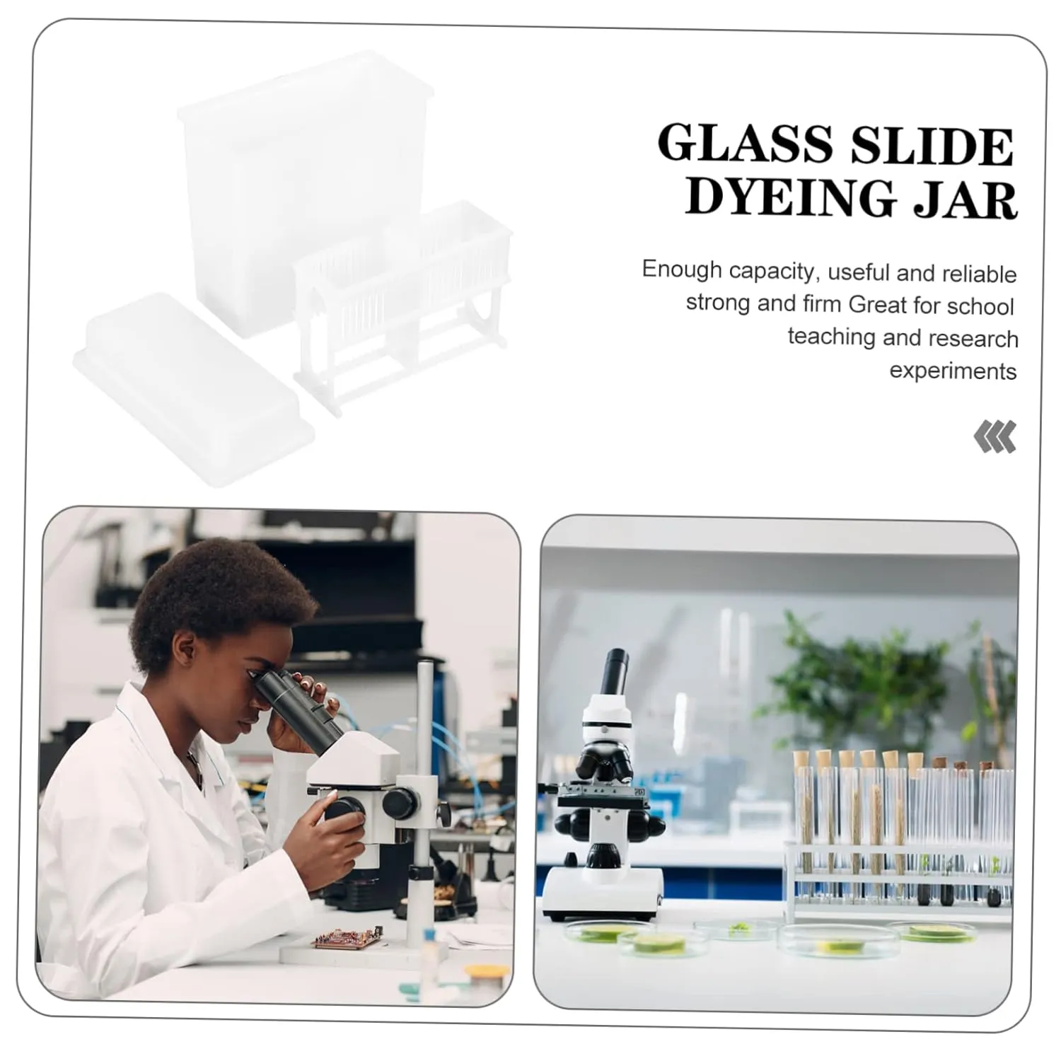 iplusmile 5 Sets Slide Rack Plastic Slides Staining Jars 24 Slots Slides Staining Rack Microscope Slides Storage Rack Plastic Slides Storage Rack Glass Staining Jar The Slide Specimen White