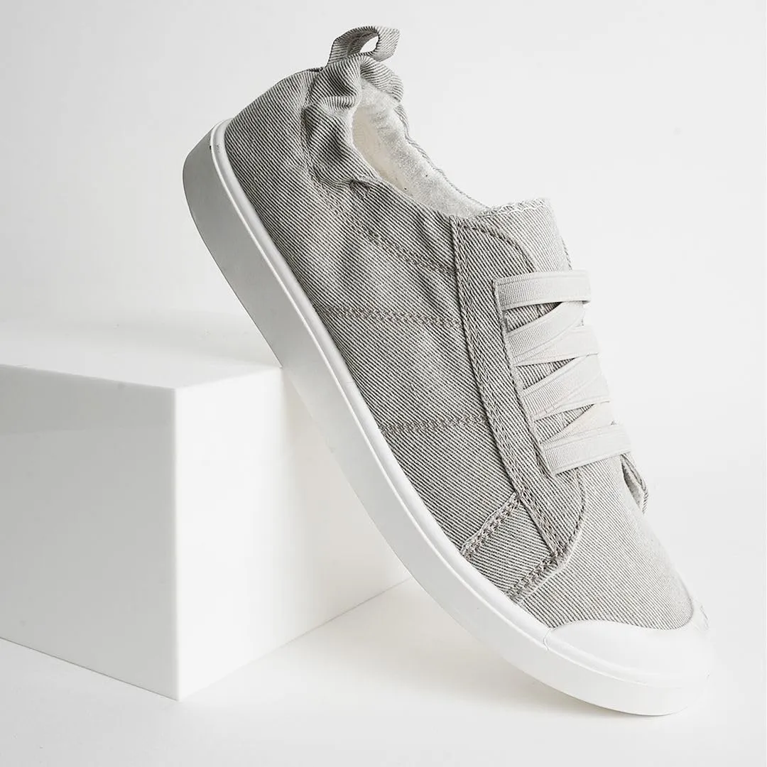 J. Adams Taylor Low-Top Sneakers - Easy Slip-on Elastics Shoe Laces - Comortable Walking Shoes