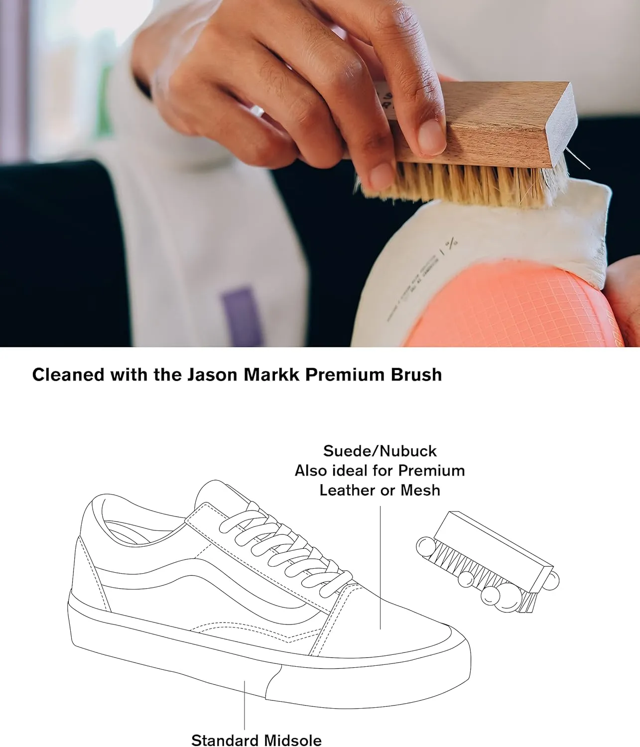 Jason Markk Shoe & Sneaker Care, Shoe Cleaner, Cleans & Conditions Footwear