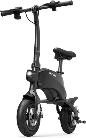 Jetson LX10 Folding Electric Ride-On - Includes Easy Folding Mechanism, 250 Watt Motor, Top Speed of 15.5 mph, Twist Throttle, 10" Wheels, With Pegs, Black, JLX10-2BLK