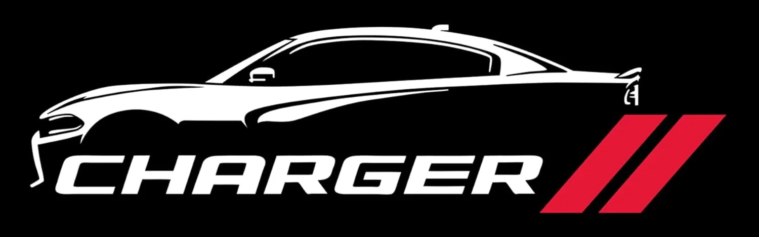 JH Design Men's Dodge Charger Classic T-Shirt Short Sleeve Black Crew Neck Shirt