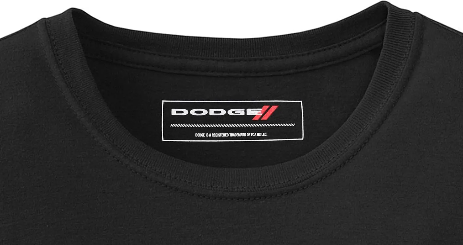 JH Design Men's Dodge Charger Classic T-Shirt Short Sleeve Black Crew Neck Shirt