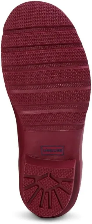 Jileon Womens Ankle Height Waterproof Rubber Rain Boots - Designed For Wide Feet & Wide Calves - Easy to Slip on and Off