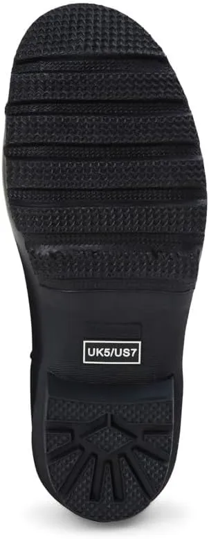 Jileon Womens Ankle Height Waterproof Rubber Rain Boots - Designed For Wide Feet & Wide Calves - Easy to Slip on and Off