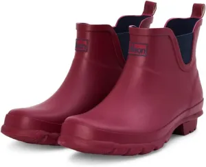Jileon Womens Ankle Height Waterproof Rubber Rain Boots - Designed For Wide Feet & Wide Calves - Easy to Slip on and Off