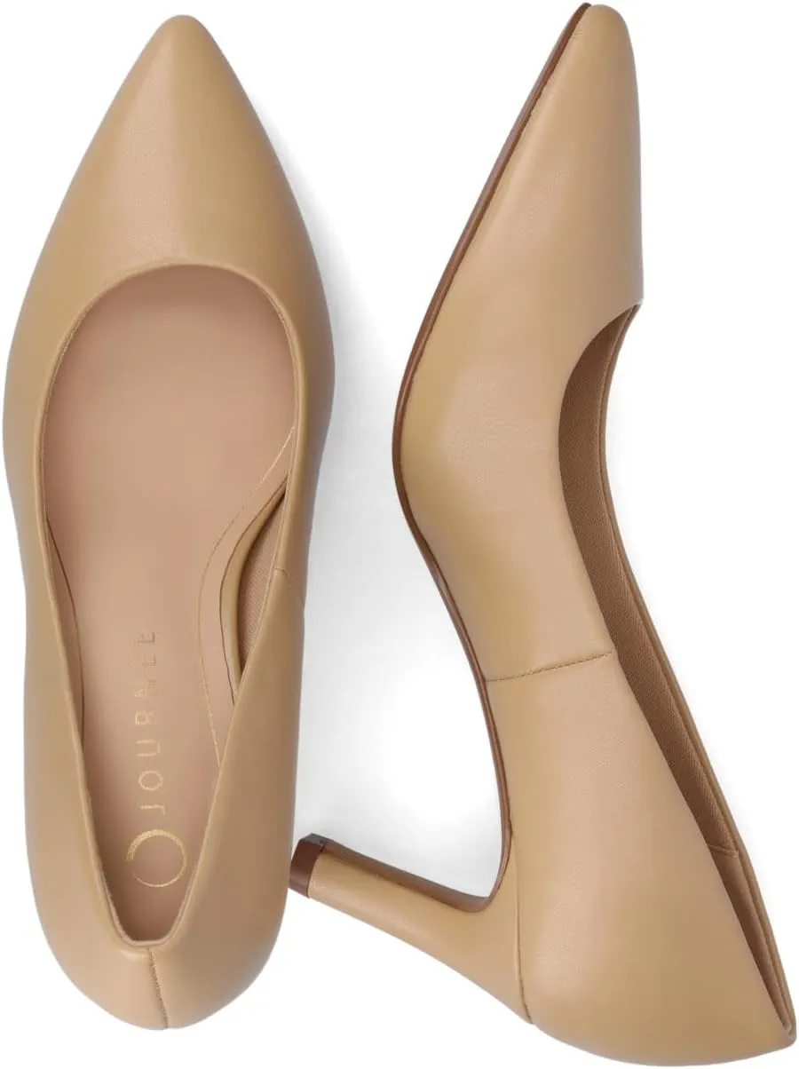 Journee Collection Womens Scylee Stiletto Heel Dress Pumps Cushioned Slip On Pointed Closed Toe Fashion Shoe