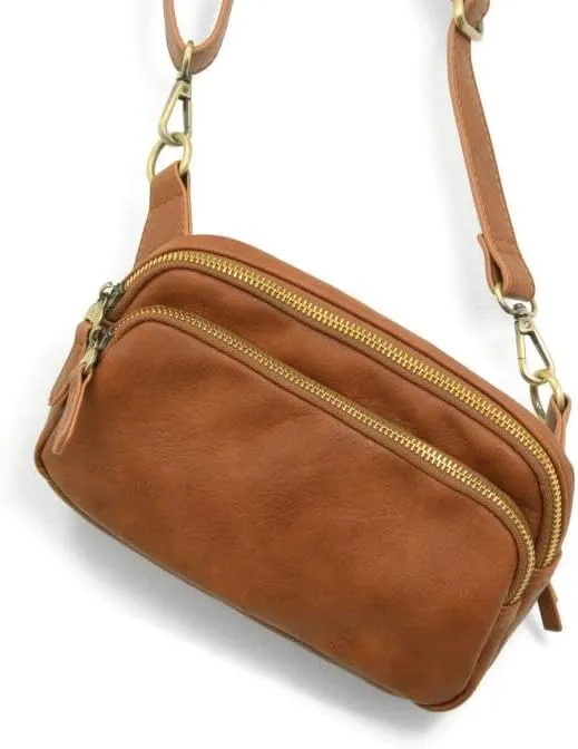 Joy Susan Womens Fashion Purse Kylie Double Zip Sling Belt Bag