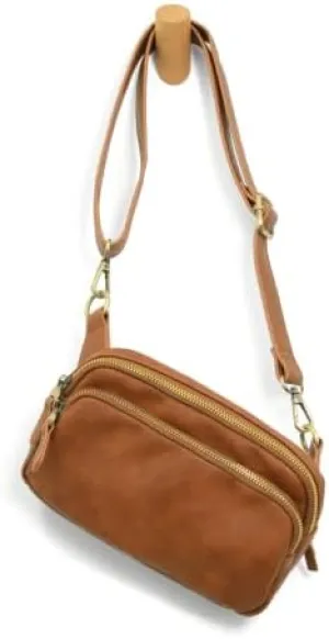 Joy Susan Womens Fashion Purse Kylie Double Zip Sling Belt Bag