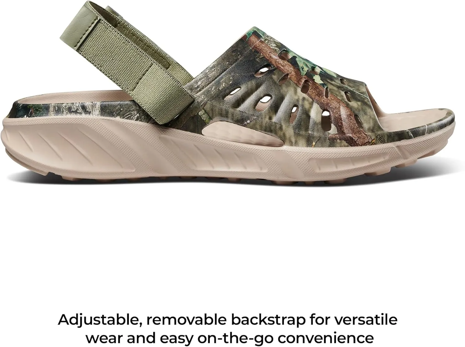 Joybees Mens Trekking Slide Sandals with Backstrap, Athletic Sport Shoes, Hiking, Camping, Water Resistant