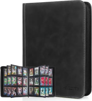JoyHood Top Loader Binder, Holds 252 Top Loaders, 9 Slot Trading Cards Collection Binder with Sleeves, Top Loader Storage Holder for Sports Card, Not for Cards WITHOUT a Top Loader, Black